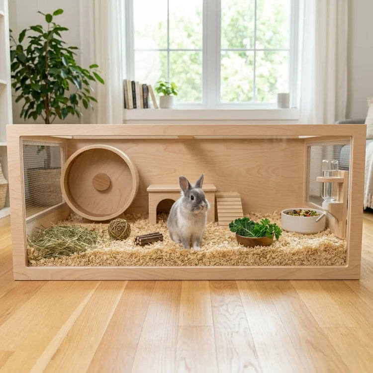 Geräumiger Kleintierkäfig und artgerechtes Gehege für Haustiere