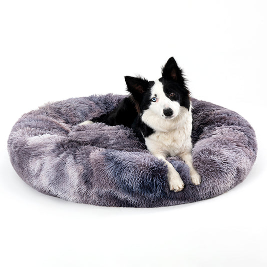 Fluffy Donut Hundebett – Weiches, beruhigendes Kuschelbett für Hunde & Katzen