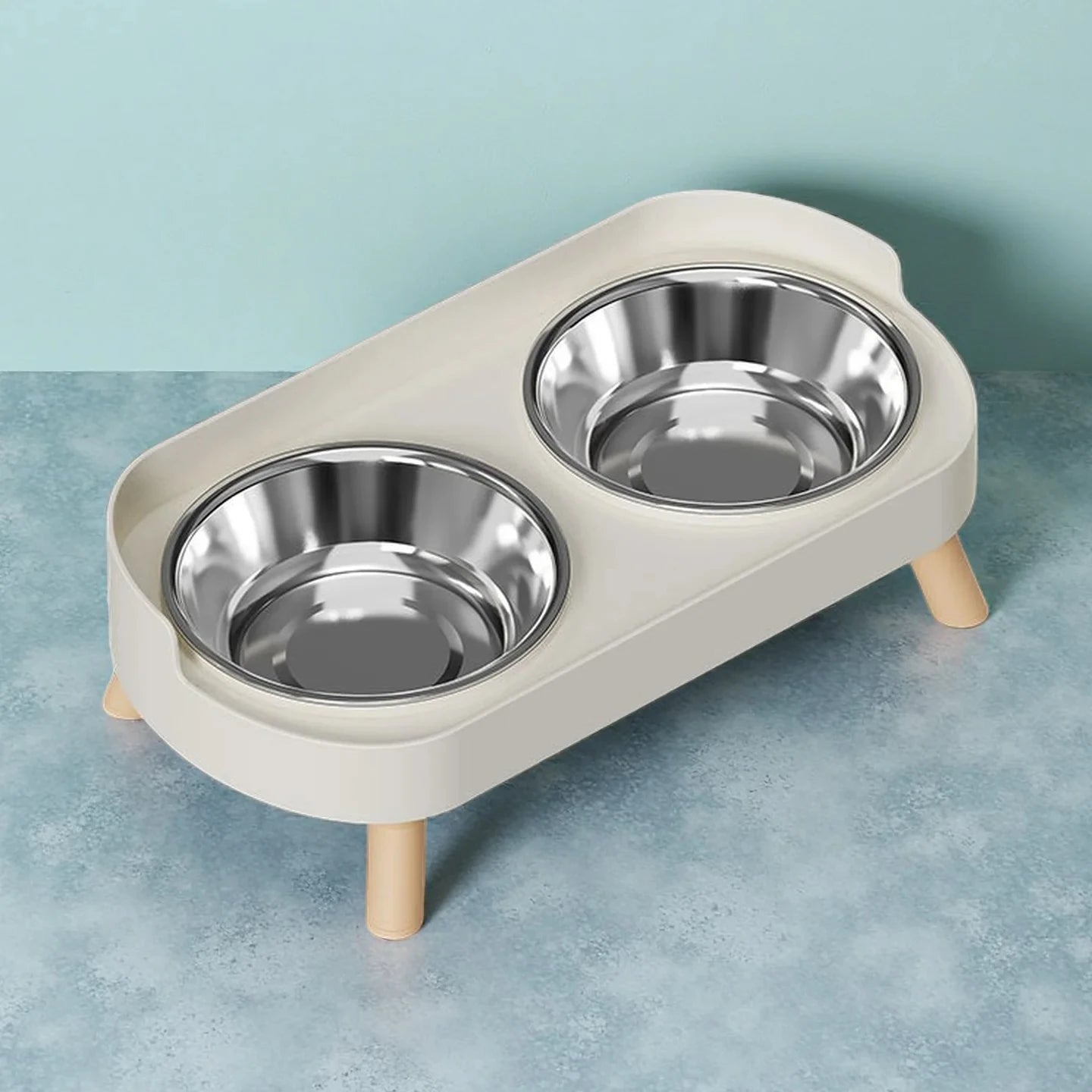 Shoka Dopamine Edition 🐾 Stylische Ergonomische Futterstation mit Dual-Edelstahlnäpfen