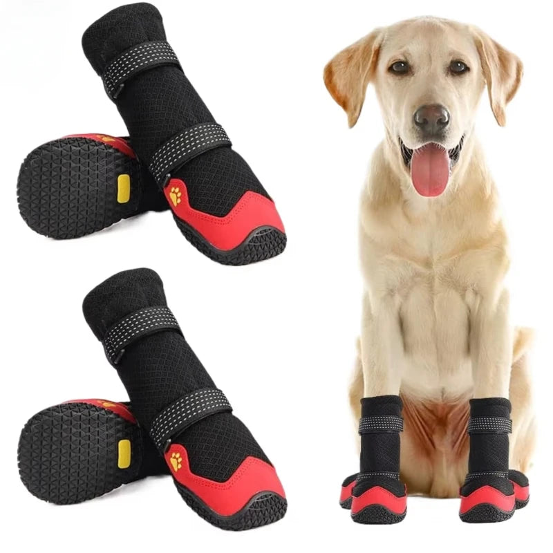 Shoka™ Alpine-Protect 🐾 Wasserdichter Outdoor-Hundeschuh mit Reflexstreifen & Anti-Rutsch-Sohle