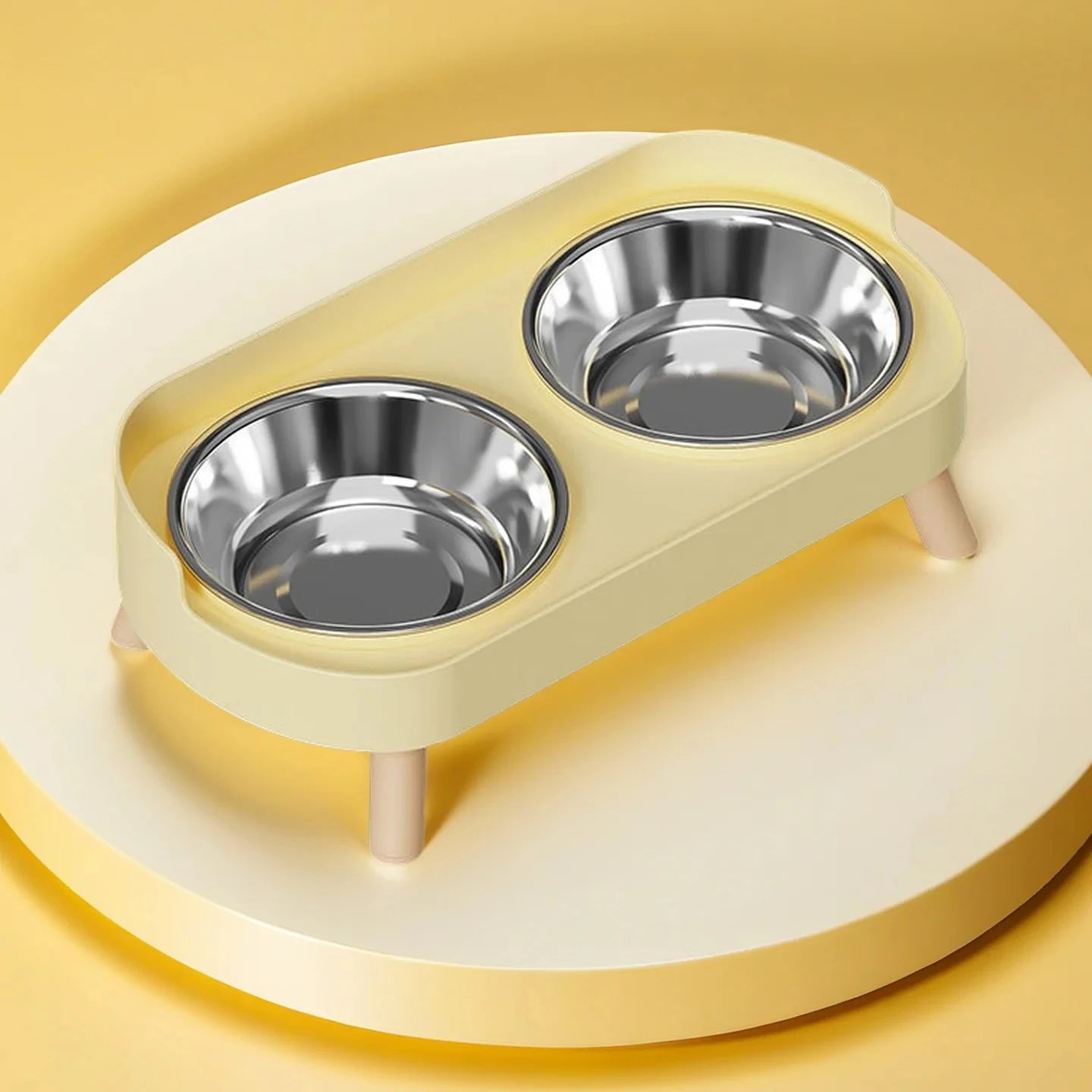 Shoka Dopamine Edition 🐾 Stylische Ergonomische Futterstation mit Dual-Edelstahlnäpfen