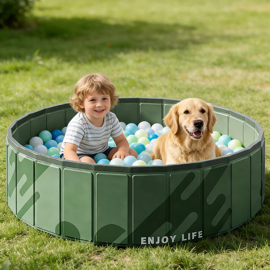 Shoka™ Premium Hundepool – Faltbarer Hundepool aus robustem PVC | 3 Größen
