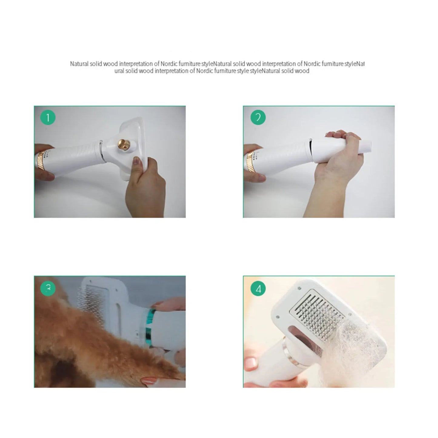 Shoka™ Premium Pet Grooming Dryer – 3‑in‑1 Profi‑Föhn & Bürste für Hunde & Katzen (300W, FanJu)