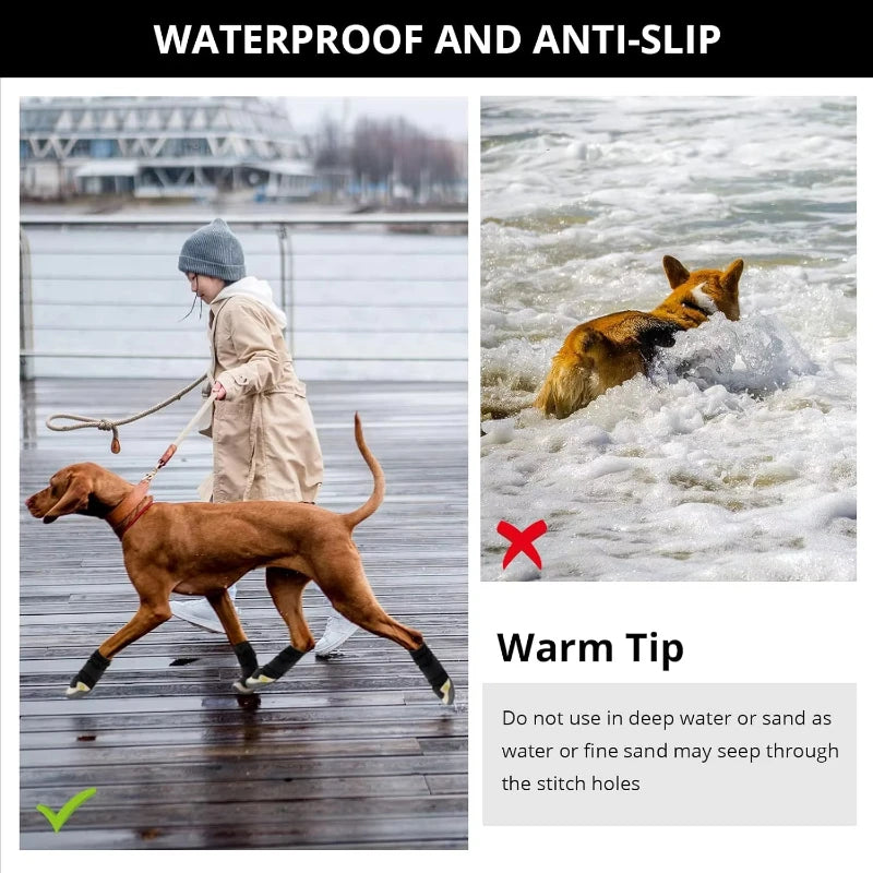 Shoka™ Alpine-Protect 🐾 Wasserdichter Outdoor-Hundeschuh mit Reflexstreifen & Anti-Rutsch-Sohle