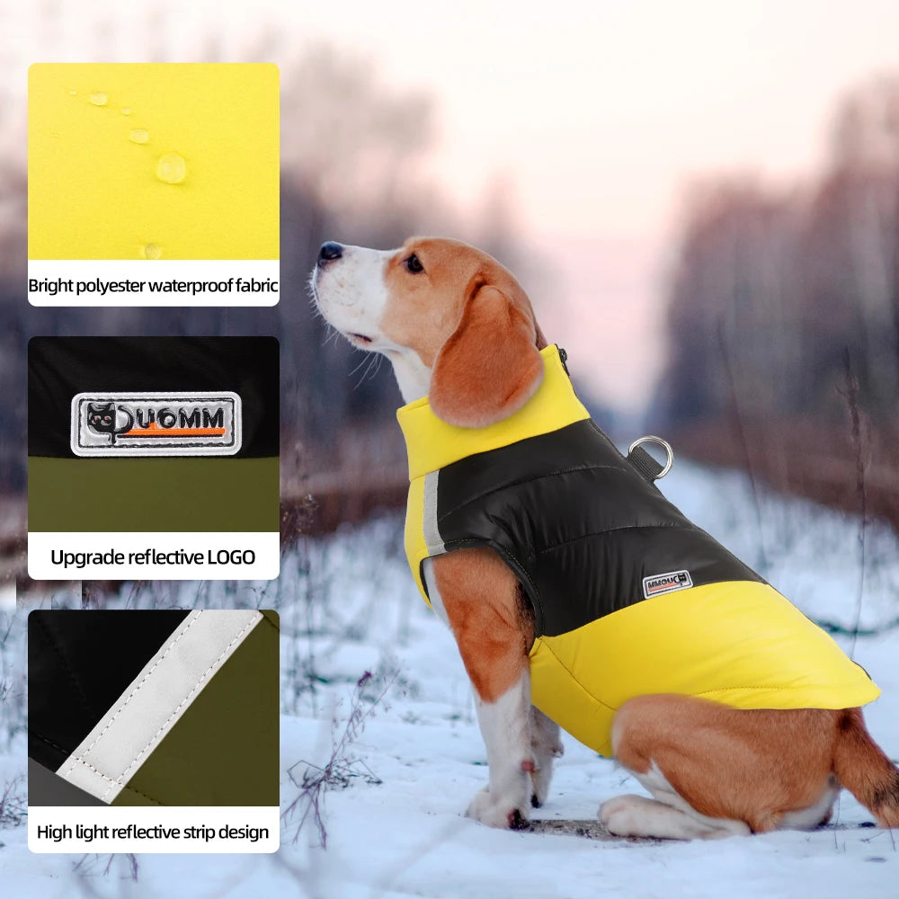 Shoka Premium Wintermantel 🐾 Reflektierende Outdoor-Jacke mit Thermo-Fleece & Geschirr