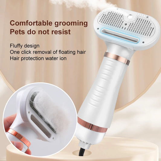 Shoka™ Pet Grooming Dryer – 6‑in‑1 Föhn, Bürste & Massage für Hunde & Katzen (300W)