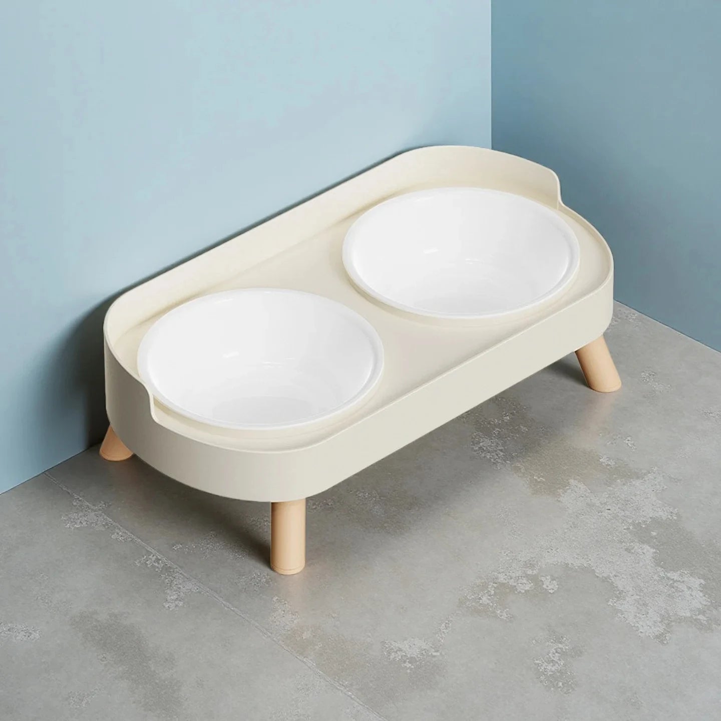 Shoka Dopamine Edition 🐾 Stylische Ergonomische Futterstation mit Dual-Edelstahlnäpfen