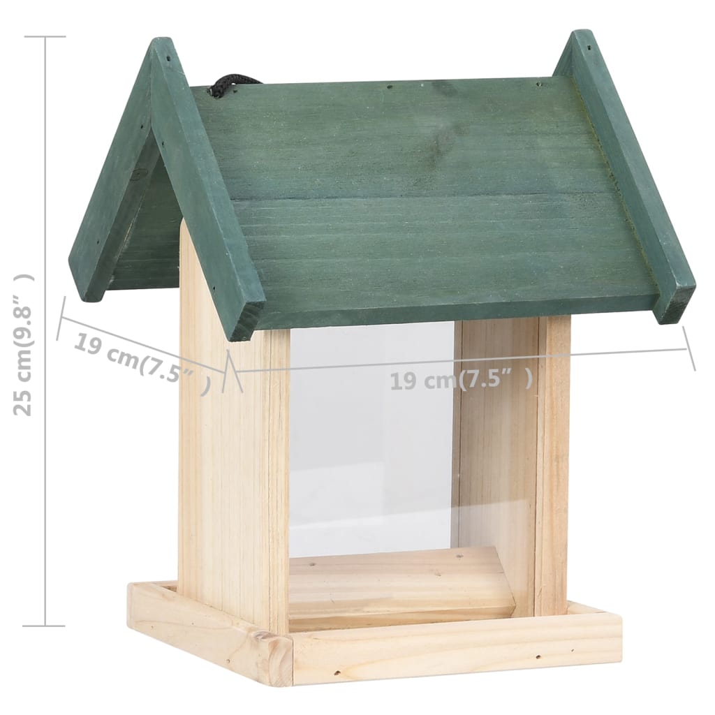 Bird Feeders 4 pcs. Fir Wood