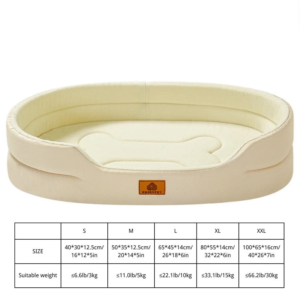 Orthopädisches wasserdichtes Hundebett Winter Premium in Khaki