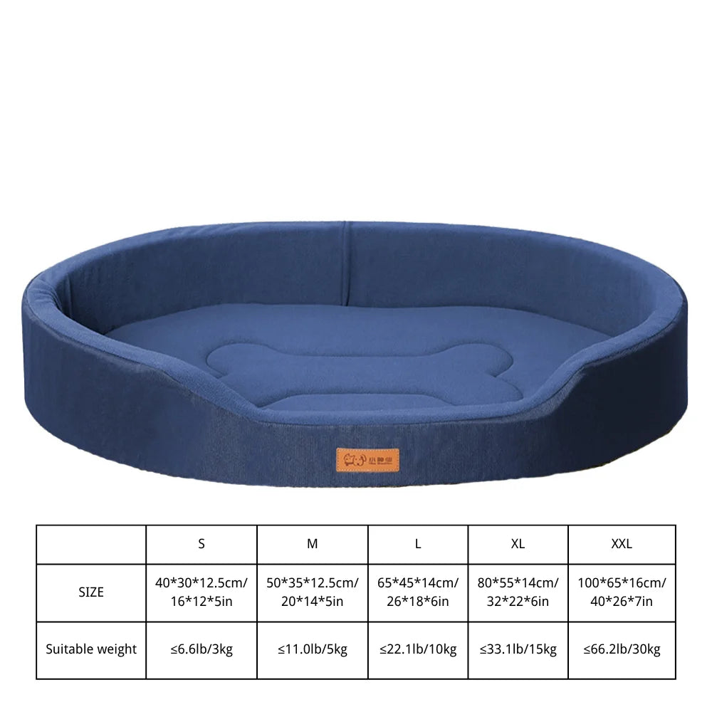 Orthopädisches wasserdichtes Hundebett Winter Premium in Marineblau