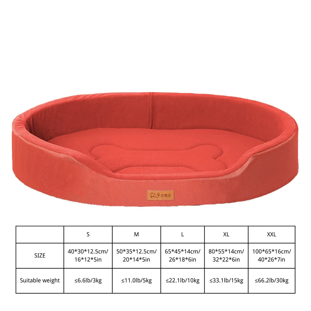 Orthopädisches wasserdichtes Hundebett Winter Premium in Rot