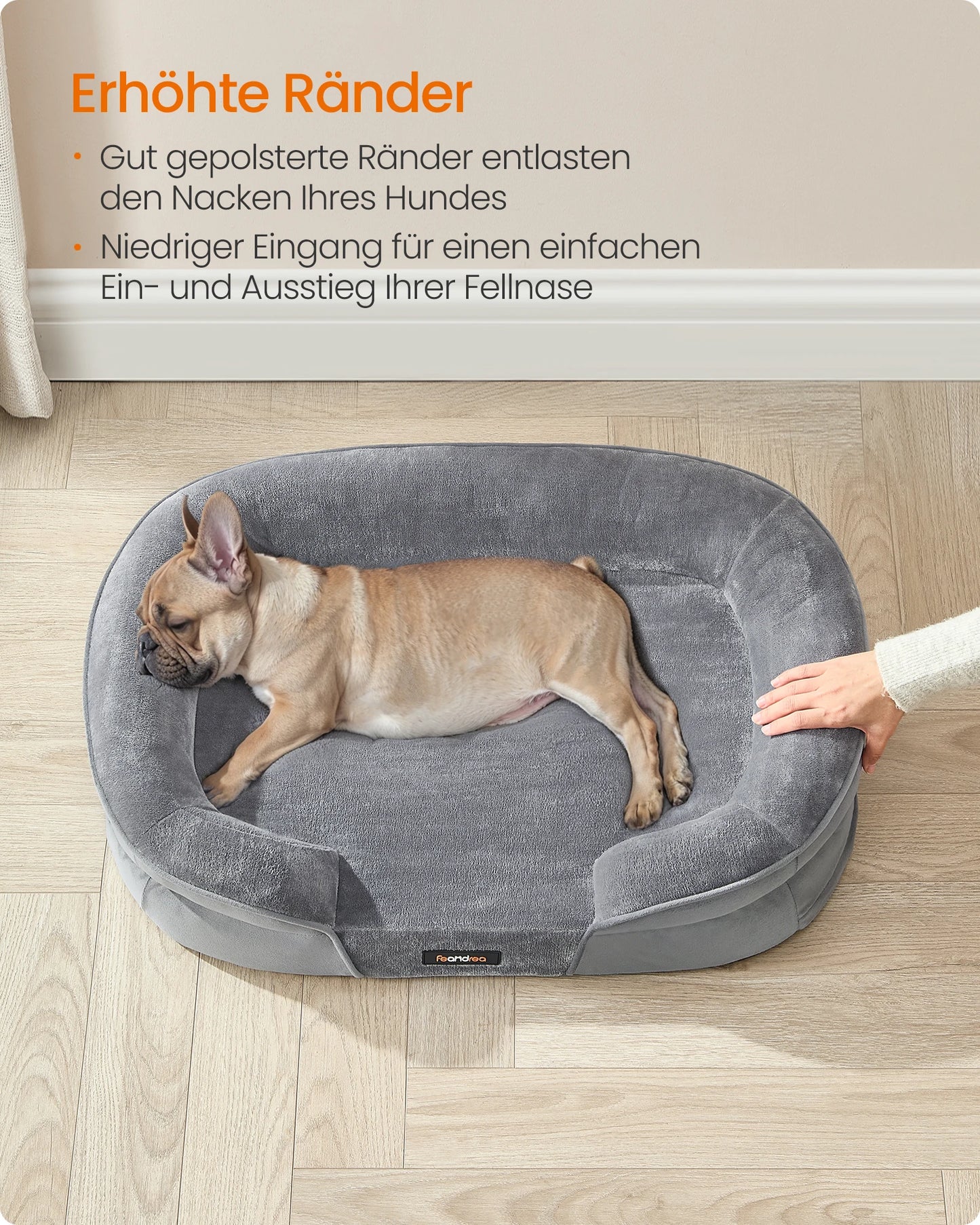 shoka-hundebett-materialaufbau-grau - Shoka
